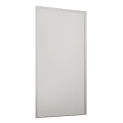 Loft Sliding Wardrobe Door White Panel With White Wood Effect Frame (W)610mm