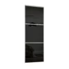 Linear Sliding Wardrobe Door 3 Panel Black Glass With Silver Frame (W)610mm -Furniture Haven Shop 12811745 6554843063928286