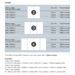 Linear Sliding Wardrobe Door 3 Panel Mirror With White Frame (W)762mm -Furniture Haven Shop 12811798 5954993323487239
