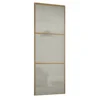 Linear Sliding Wardrobe Door 3 Panel Arctic White Glass With Oak Frame (W)914mm -Furniture Haven Shop 12811811 2714843065960873