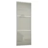 Linear Sliding Wardrobe Door 3 Panel Arctic White Glass With White Frame (W)914mm