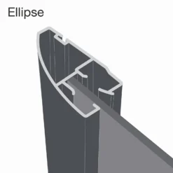 Ellipse Sliding Wardrobe Door 1 Panel Cappuccino Glass With Aluminium Frame (W)610mm -Furniture Haven Shop 12811822 2124986133742991