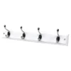 None White Hook Rail - Polished Chrome - 4 Hooks -Furniture Haven Shop 12814950 1304846183019244