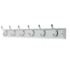 6 Coat Polished Chrome Hooks On White Stepped Board -Furniture Haven Shop 12815060 5284845700219614