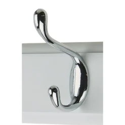 6 Coat Polished Chrome Hooks On White Stepped Board -Furniture Haven Shop 12815060 7824964414443401