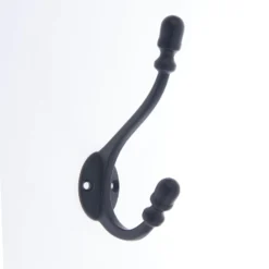 Antique Deco Hook - Matt Black