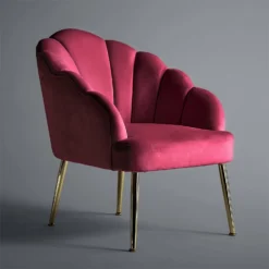Sophia Scallop Occasional Chair - Cerise -Furniture Haven Shop 12834754 1684833175761318
