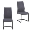 Skelby Cantilever Dining Chairs - Set Of 2 - Grey 2 Skelby Cantilever Dining Chairs - Set Of 2 - Grey -Furniture Haven Shop 12834897 2144910184181143