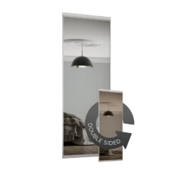 Duo Sliding Wardrobe Door Bronze Mirror / Silver Mirror With Aluminium Frame (W)914mm