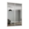 Shaker 2 Door Sliding Wardrobe Kit Mirror With White Frame (W)1145 X (H)2260mm