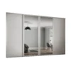 Shaker 4 Door Sliding Wardrobe Kit White Panel / Mirror With White Frame (W)3506 X (H)2260mm 2 Shaker 4 Door Sliding Wardrobe Kit White Panel / Mirror With White Frame (W)3506 X (H)2260mm -Furniture Haven Shop 12835181 1594831944186396