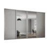 Shaker 4 Door Sliding Wardrobe Kit Cashmere Panel / Mirror (W)2290 X (H)2260mm 2 Shaker 4 Door Sliding Wardrobe Kit Cashmere Panel / Mirror (W)2290 X (H)2260mm -Furniture Haven Shop 12835445 1554831960095627