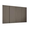 Classic 4 Door Sliding Wardrobe Kit Stone Grey Panel (W)2370 X (H)2260mm