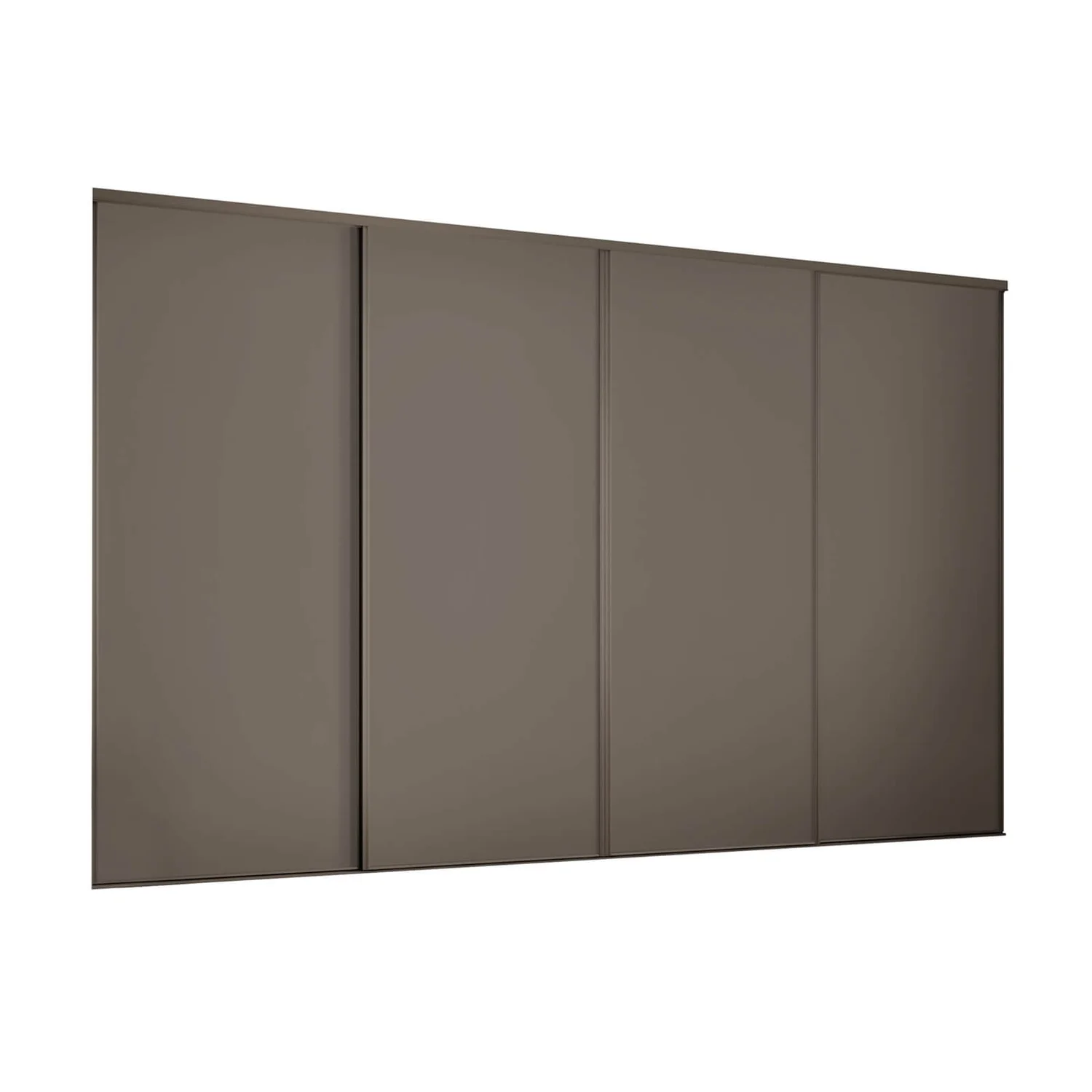 Classic 4 Door Sliding Wardrobe Kit Stone Grey Panel (W)2370 X (H)2260mm 3 Classic 4 Door Sliding Wardrobe Kit Stone Grey Panel (W)2370 X (H)2260mm