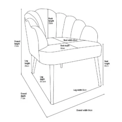 Sophia Scallop Occasional Chair - Blush -Furniture Haven Shop 12836665 1155014368372684