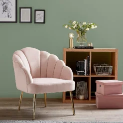 Sophia Scallop Occasional Chair - Blush -Furniture Haven Shop 12836665 1264875399597729