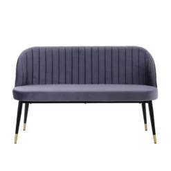 Illona Velvet Dining Bench - Grey -Furniture Haven Shop 12838433 1274832984636496