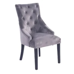 Annabelle Velvet Dining Chairs - Set Of 2 - Grey -Furniture Haven Shop 12838750 1104904215103973