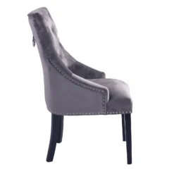Annabelle Velvet Dining Chairs - Set Of 2 - Grey -Furniture Haven Shop 12838750 1234904215157610