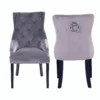 Annabelle Velvet Dining Chairs - Set Of 2 - Grey 2 Annabelle Velvet Dining Chairs - Set Of 2 - Grey -Furniture Haven Shop 12838750 3784904214980400