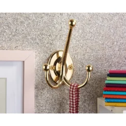 Oval Tri Hook - Polished Brass -Furniture Haven Shop 12839028 1544995165993978