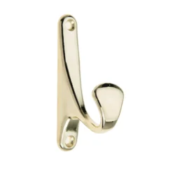 Bull Nose Hook - Polished Brass