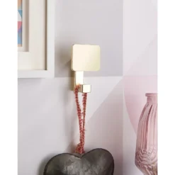 Square Back Hook - Brushed Brass 6 Square Back Hook - Brushed Brass -Furniture Haven Shop 12839152 1444995166088883