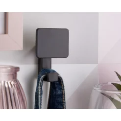 Square Back Hook - Matt Black -Furniture Haven Shop 12839165 1504995166115031