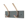 2 Large Rib Copper Hook On Slate Grey Bloc Board