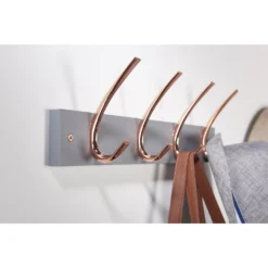4 Large Rib Copper Hook On Slate Grey Bloc Board -Furniture Haven Shop 12839288 1494845858220149