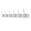 6 Victorian Satin Nickel Hooks On White Bloc Board -Furniture Haven Shop 12839295 1084845858536232
