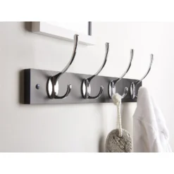4 Victorian Chrome Hooks On Black Bloc Board -Furniture Haven Shop 12839302 8144845858749868
