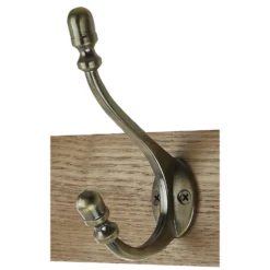 4 Deco Antique Brass Hook On Light Rustic Board -Furniture Haven Shop 12839311 1454847724862725