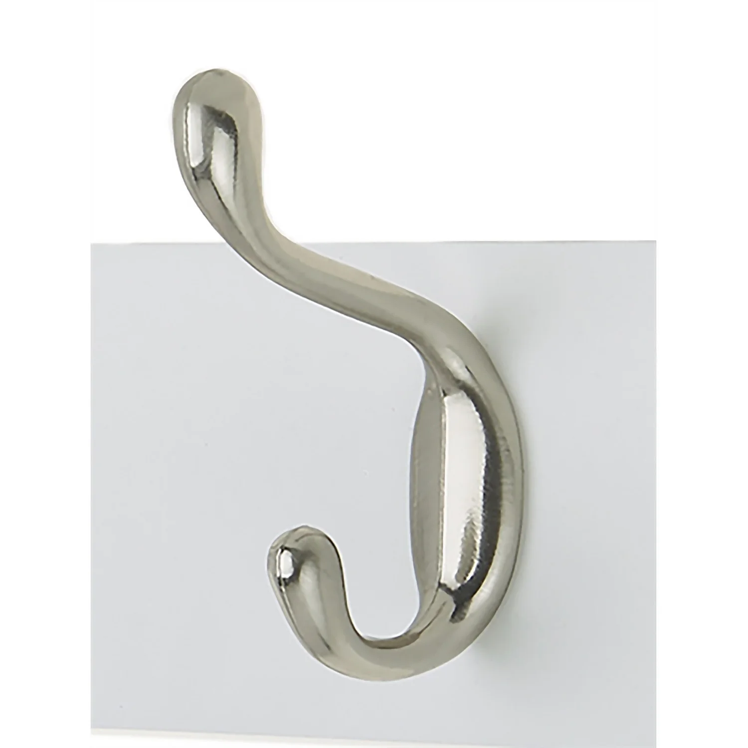 4 Coat Satin Nickel Hooks On White Shelf Combo 6 4 Coat Satin Nickel Hooks On White Shelf Combo - Image 4