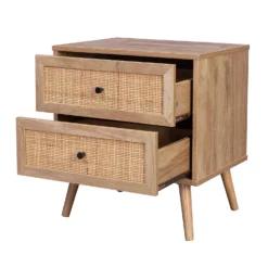 Kubu Rattan 2 Drawer Bedside Table -Furniture Haven Shop 12844064 1304870210044231