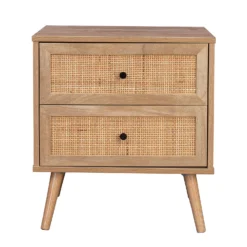 Kubu Rattan 2 Drawer Bedside Table -Furniture Haven Shop 12844064 7034870210070073
