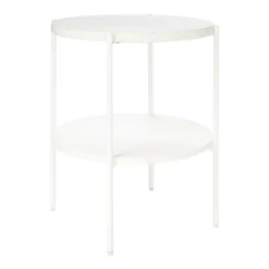 Solna Terrazo Side Table - White