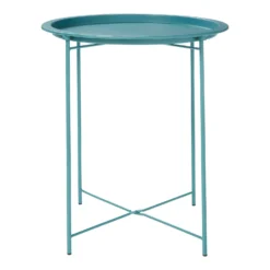 Folding Side Table Dark Teal -Furniture Haven Shop 12879006 5954888469548812