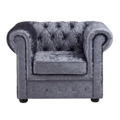 Chesterfield Crushed Velvet Armchair - Petrol Blue -Furniture Haven Shop 12882324 1044843612903908