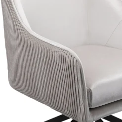 Pia Pleat Swivel Chair - Silver -Furniture Haven Shop 12882871 1104887373158504