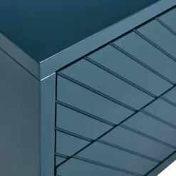 House Beautiful Trixie 2 Drawer Bedside Table - Blue -Furniture Haven Shop 12886098 5114862228185110