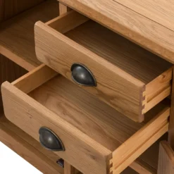 Hocombe Small Sideboard - Oak -Furniture Haven Shop 12914677 1534933242543729