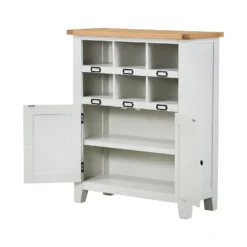 Ashstead Shoe Cupboard - Oak & Ivory -Furniture Haven Shop 12917100 9684901115683292