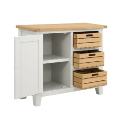 Ashstead Small Sideboard - Oak & Ivory -Furniture Haven Shop 12917103 6594897162675257