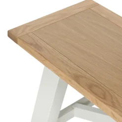 Ashstead Bench - Oak & Ivory -Furniture Haven Shop 12917114 1154897161579243