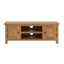 Norbury Wide TV Stand - Oak -Furniture Haven Shop 12940838 2054873341814554