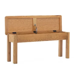 Norbury Storage Dining Bench - Oak -Furniture Haven Shop 12940845 1674874669675706