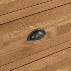 Norbury 5 Drawer Chest - Oak -Furniture Haven Shop 12940848 9324873339570077