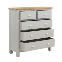 Norbury 5 Drawer Chest - Grey -Furniture Haven Shop 12940860 1794873335596415