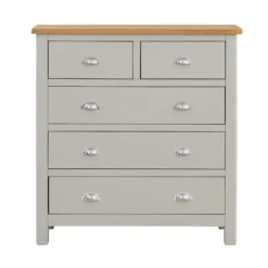 Norbury 5 Drawer Chest - Grey -Furniture Haven Shop 12940860 3534873335632298
